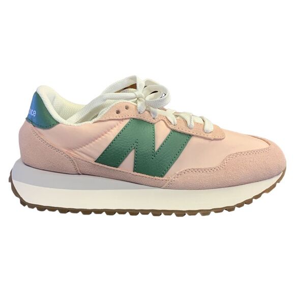 New Balance Shoes - New Balance 237 Women's Lace-Up Closure Round Toe Sneakers - Pink/Green